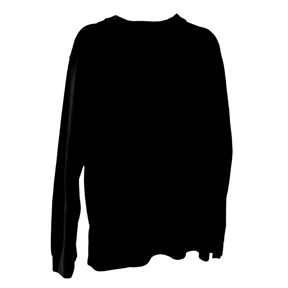 J. Crew Vintage 90's Black‎ Solid Cotton Rugby Henley Shirt Size XXL